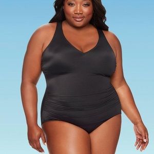 Slimming Control Size Strappy Back One Piece